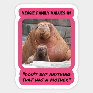 Veggie Family Values #1 (Walrus) Sticker